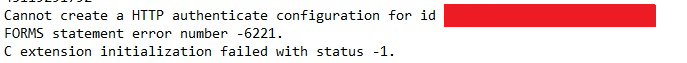 4js Genero cannot create a HTTP authenticate configuration