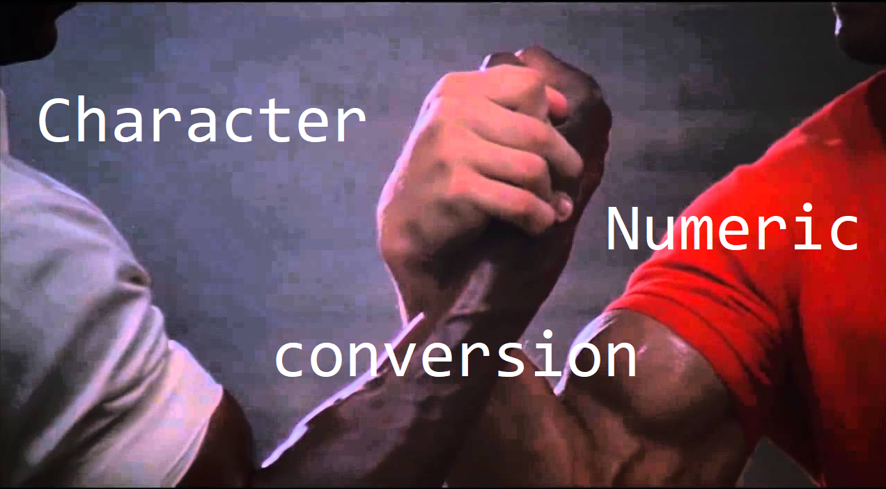 Character to numeric conversion error